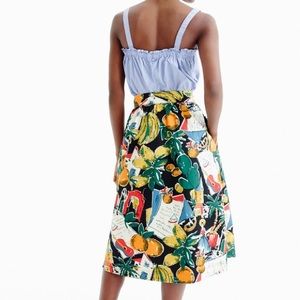 j crew postcard print skirt